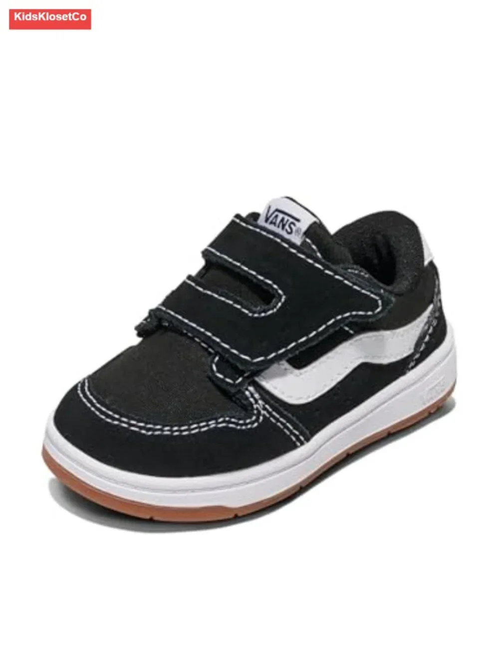Unisex-Child Retro Court Sneakers with Hook-and-Loop Strap